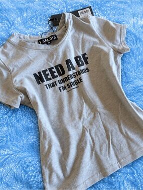 iamgia cotton tshirt need a bf y2k